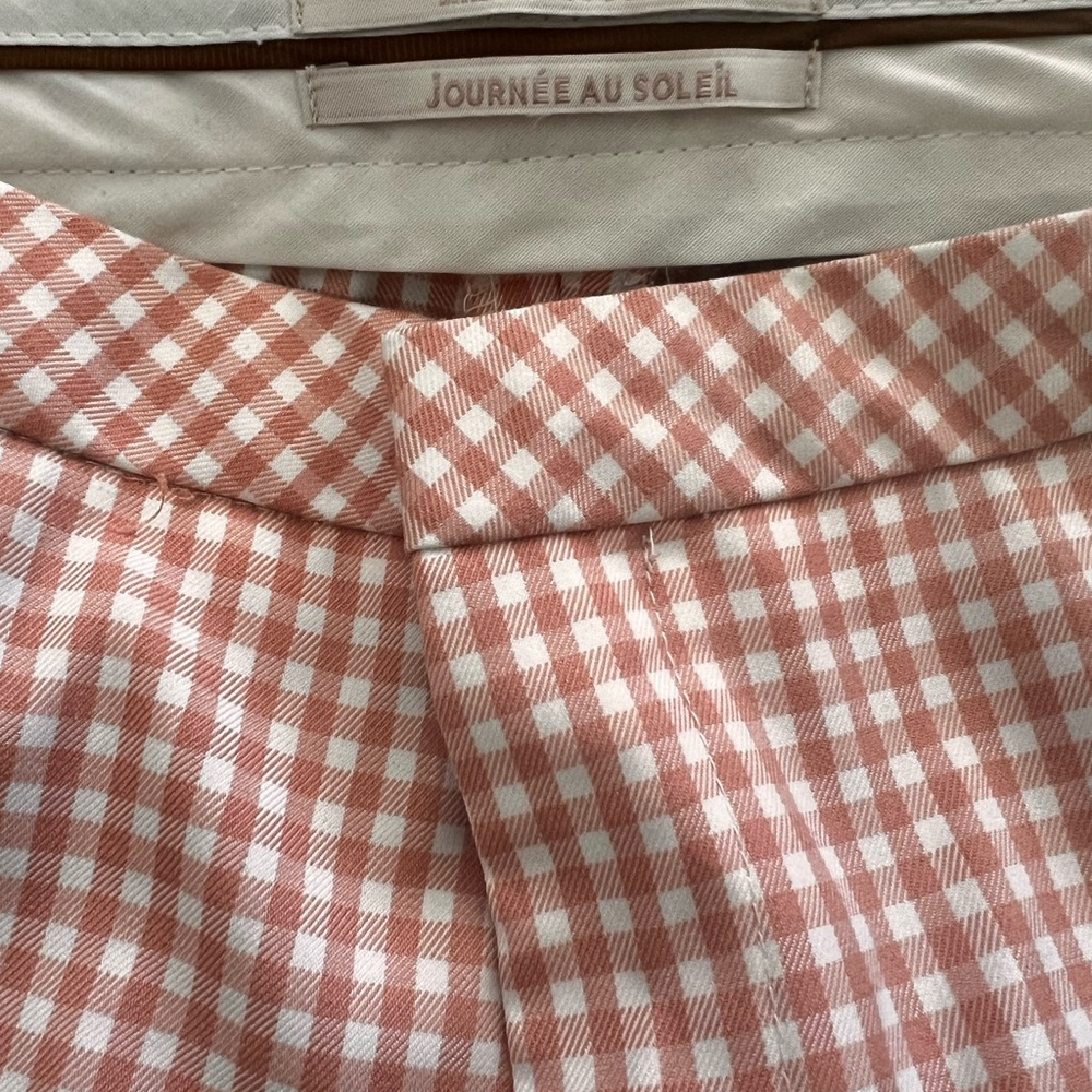 Scotch and Soda Pink Gingham Pants NWT L